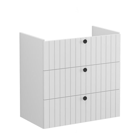 VitrA Root Groove 80cm 3 Drawer Washbasin Unit | Matt Light Grey | 69073 - Envy Bathrooms Ltd