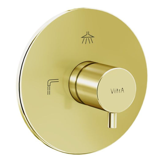 VitrA Root Round 3-Way Diverter | Soft Gold | A4337874EXP - Envy Bathrooms Ltd