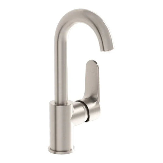 VitrA Root Round Swivel Basin Mixer - Brushed Nickel - A4275434EXP - Envy Bathrooms Ltd