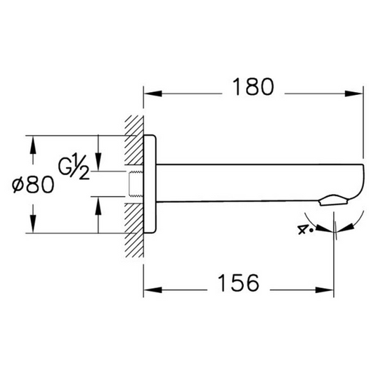 VitrA Root Round Wall Mounted Bath Spout | Matt Black | A4311136EXP - Envy Bathrooms Ltd