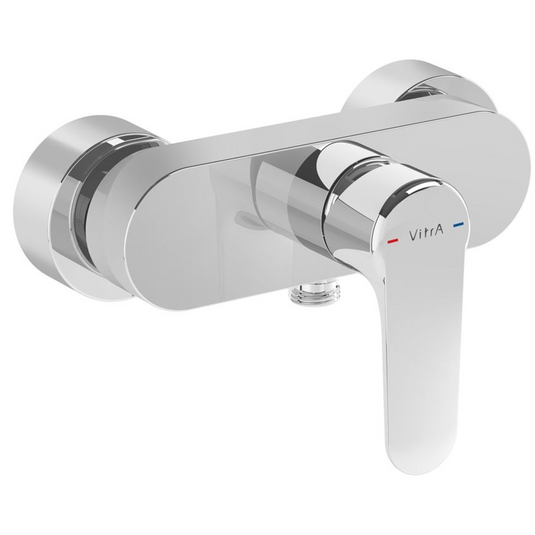 VitrA Root Round Wall Mounted Shower Mixer | Chrome | A42726EXP - Envy Bathrooms Ltd