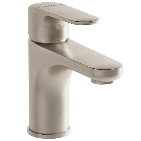 Vitra Root Single Lever Compact Basin Mixer Tap - Brushed Nickel - Envy Bathrooms Ltd