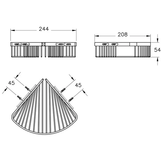 VitrA Root Single Sponge Basket - Chrome - A44159 - Envy Bathrooms Ltd