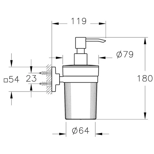 VitrA Root Soap Dispenser - Chrome - A44807 - Envy Bathrooms Ltd