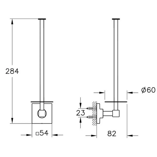 VitrA Root Spare Toilet Roll Holder - Matt Black - A4480836 - Envy Bathrooms Ltd