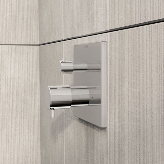 VitrA Root Square Integrated Thermostatic 1-Way Shower Mixer Valve | Chrome | A43358EXP - Envy Bathrooms Ltd