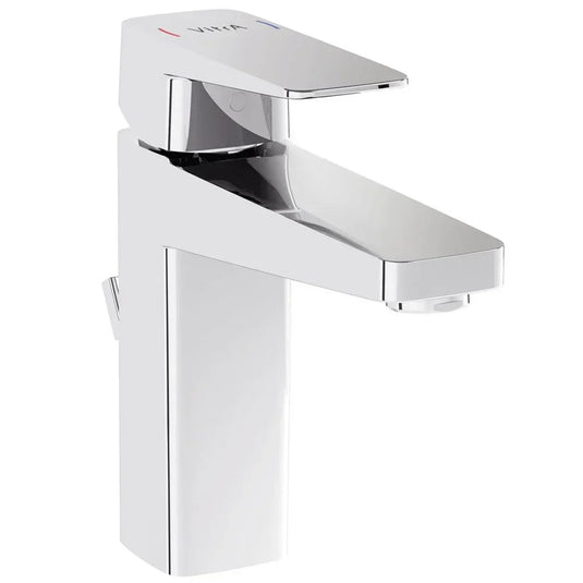 Vitra Root Square Single Lever Basin Mixer Tap with Pop-up Waste - Chrome - Envy Bathrooms Ltd