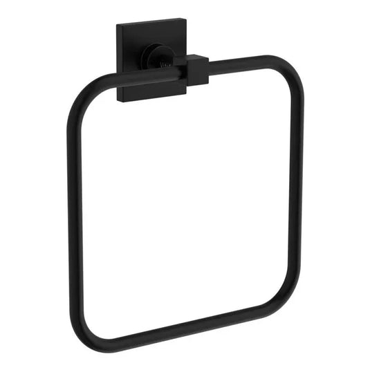 VitrA Root Square Towel Loop - Matt Black - A4480336 - Envy Bathrooms Ltd