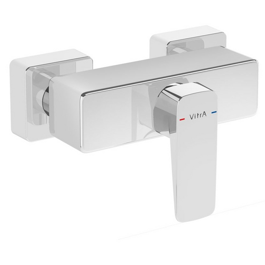 VitrA Root Square Wall Mounted Shower Mixer Valve | Chrome | A42761EXP - Envy Bathrooms Ltd