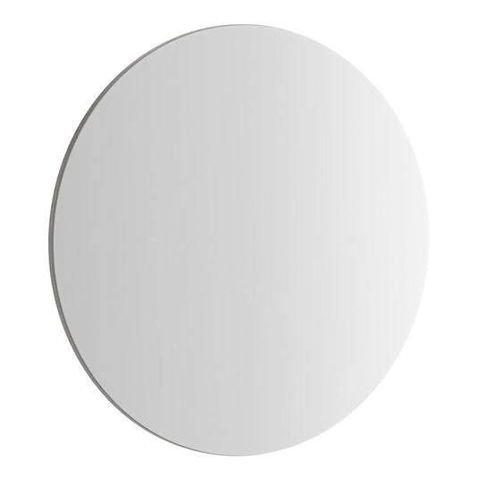 VitrA 595x595mm Round Mirror - Brushed Chrome - 67663 - Envy Bathrooms Ltd