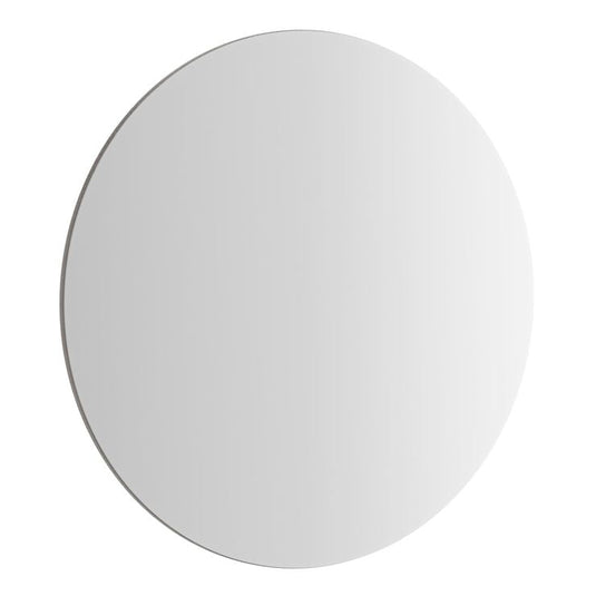 VitrA 795x795mm Round Mirror - Brushed Chrome - 67664 - Envy Bathrooms Ltd