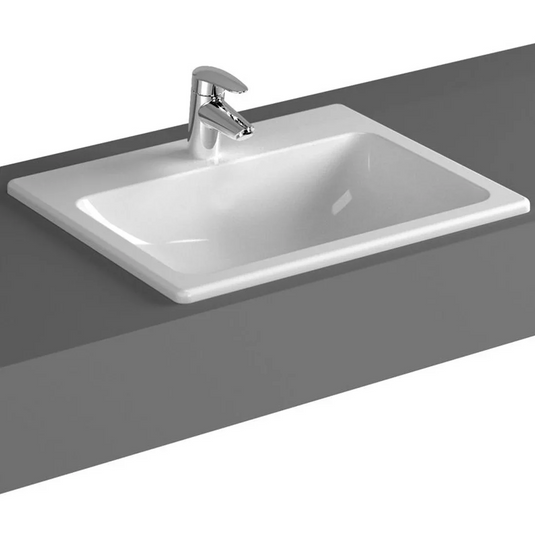 VitrA S20 550x455mm 1TH Countertop/Vessel Washbowl - White - 5465B003-0001 - Envy Bathrooms Ltd