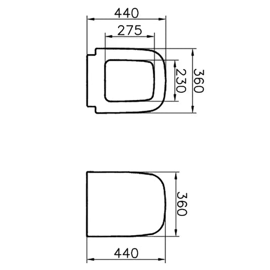 Vitra S20 Square Standard Toilet Seat with Cover - 77003001 - Envy Bathrooms Ltd