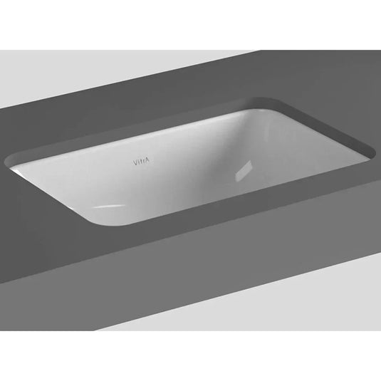 Vitra S20 Square Undermount Countertop Basin - 500mm Wide - 0 Tap Hole - Envy Bathrooms Ltd