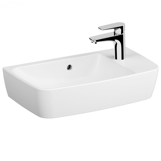 Vitra Shift Compact Right Handed Wall Hung Basin 500mm Wide - 1 Tap Hole - Envy Bathrooms Ltd