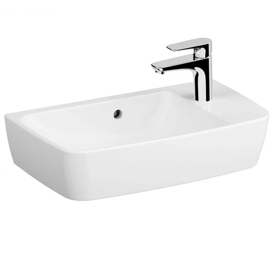 Vitra Shift Compact Right Handed Wall Hung Basin 500mm Wide - 1 Tap Hole - Envy Bathrooms Ltd