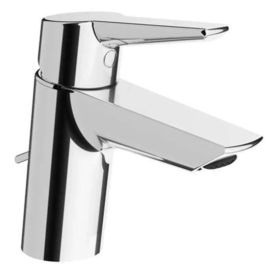 Vitra Solid S Monobloc Basin Mixer Tap with Pop-Up Waste - Single Handle - Chrome - Envy Bathrooms Ltd