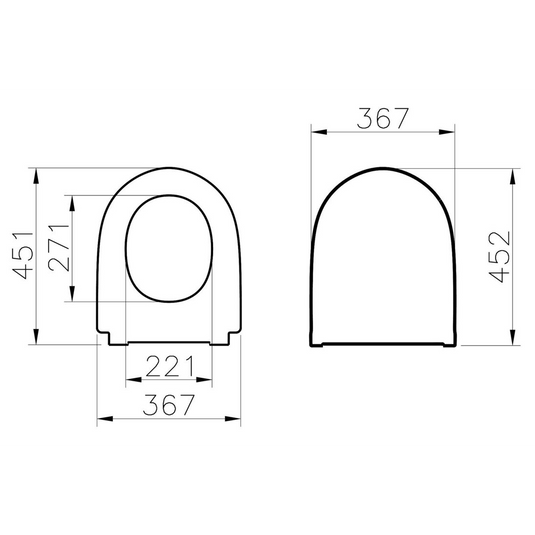 VitrA Sonic Flush Soft Close Slim Toilet Seat - White - 220-003R009 - Envy Bathrooms Ltd