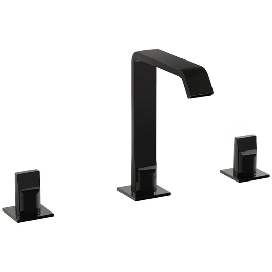 VitrA Suit 3-Hole Basin Mixer - Gloss Black - A4278439 - Envy Bathrooms Ltd