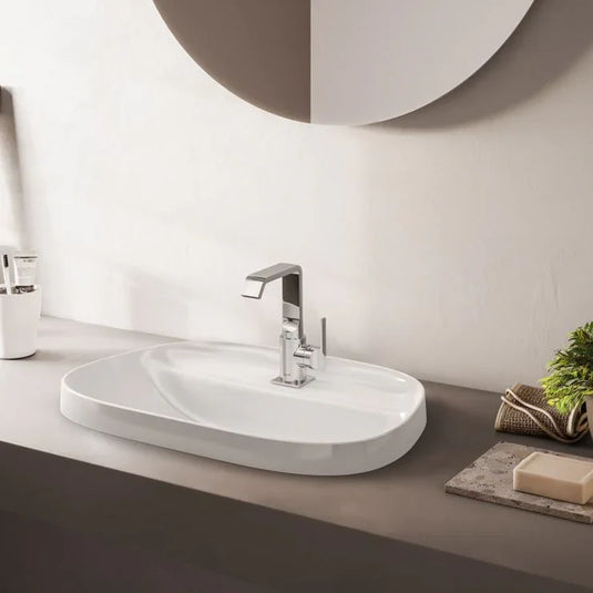 VitrA Suit Basin Mixer (Side Handle) - Chrome - A42616 - Envy Bathrooms Ltd
