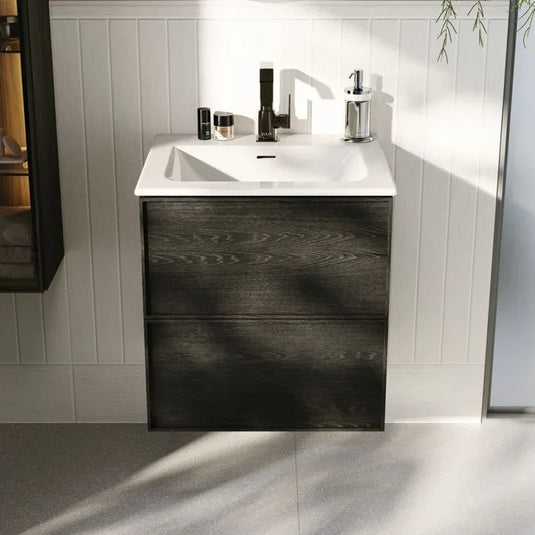 VitrA Suit Basin Mixer (Side Handle) - Gloss Black - A4261639 - Envy Bathrooms Ltd