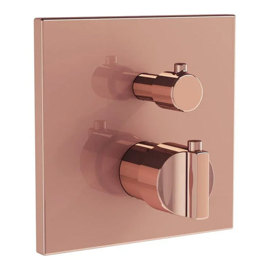 VitrA Suit Integrated Thermostatic Bath/Shower Mixer - Soft Copper - A4287429 - Envy Bathrooms Ltd