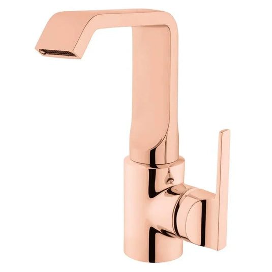 Vitra Suit U Monobloc Basin Mixer Tap - Side Handle - Copper - Envy Bathrooms Ltd