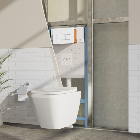 VitrA V-Fix Core WH 12cm 3/6L WC Frame & Cistern - 732-5805-01 - Envy Bathrooms Ltd