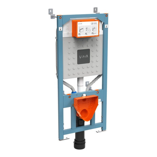 VitrA V-Fix Prime WH WC Frame & 12cm 2.5/4L Cistern (Floor/Wall Fix Electric & Water Connection) - 762-5805-02 - Envy Bathrooms Ltd