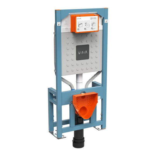 VitrA V-Fix Prime WH WC Frame & 12cm 3/6L Cistern (Floor Fix Electric & Water Connection) - 762-4805-01 - Envy Bathrooms Ltd