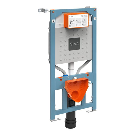 VitrA V-Fix Prime WH WC Frame & 12cm 3/6L Cistern (Floor/Wall Fix Electric & Water Connection) - 762-5805-01 - Envy Bathrooms Ltd