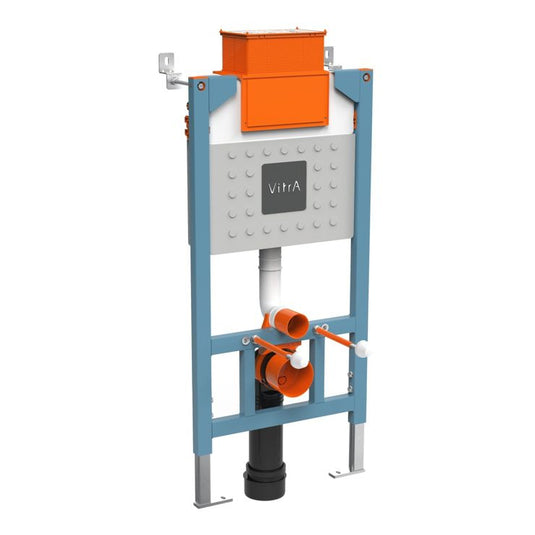 VitrA V-Fix Prime Reduced Height (98cm) WH WC Frame & 3/6L Cistern (Floor/Wall Fix) - 761-5825-01UK - Envy Bathrooms Ltd