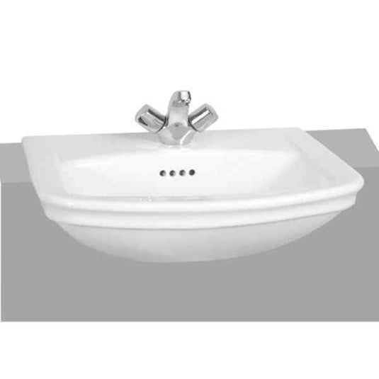 Vitra Valarte Semi Recessed Basin - 565mm Wide - 1 Tap Hole - Envy Bathrooms Ltd