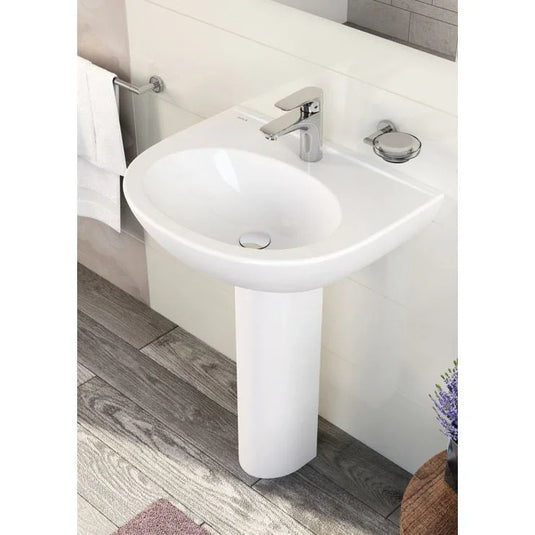 VitrA Zentrum 190x180mm Full Pedestal Only - White - 6408L003-0156 - Envy Bathrooms Ltd