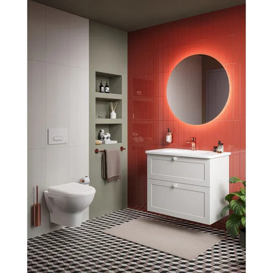 VitrA Zentrum 805x470mm 1TH Vanity Basin w/Overflow - White - 7793B003-0001 - Envy Bathrooms Ltd