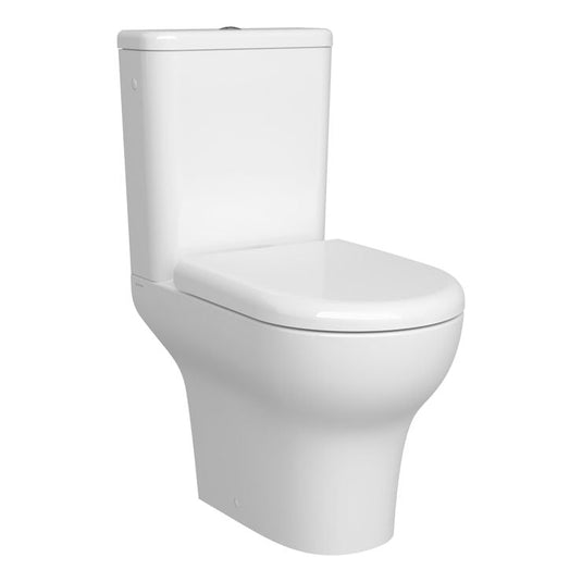 VitrA Zentrum SmoothFlush Open Back Close Coupled Pan Only - White - 7784L003-0075 - Envy Bathrooms Ltd