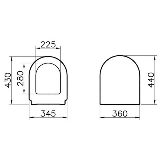 VitrA Zentrum Soft Close Toilet Seat - White - 94-003-009 - Envy Bathrooms Ltd