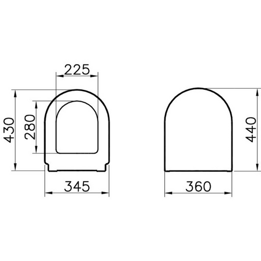 VitrA Zentrum Toilet Seat - White - 94-003-001 - Envy Bathrooms Ltd