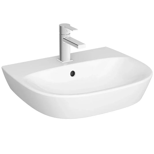 Vitra Zentrum Wall Hung Basin 550mm Wide - 1 Tap Hole - Envy Bathrooms Ltd