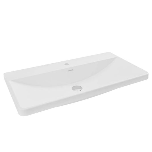 Eastbrook Cavone 80x43cm Ceramic Basin 1TH Gloss White | 103.003