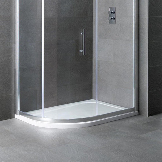 Eastbrook Volente 900x760mm ABS Resin Offset Quadrant Shower Tray LH White | 158.643