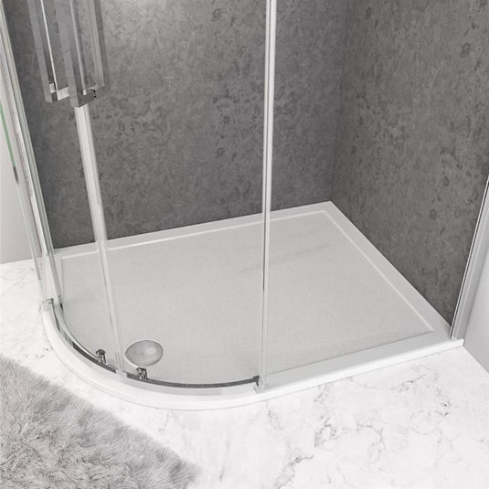 Eastbrook Corsair Anti-Slip 1100x800mm  Offset Quadrant Shower Tray LH White | 159.2301