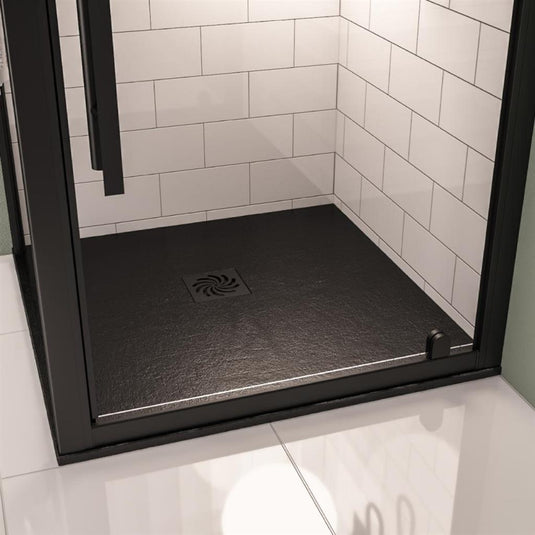 Eastbrook Crossland 800x800mm Square Slate Shower Tray Black | 159.3001