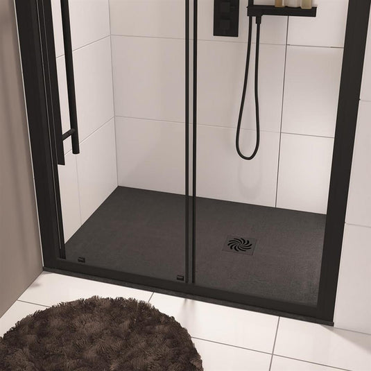 Eastbrook Crossland 1700x700mm Slate Rectangle Shower Tray Black | 159.3047