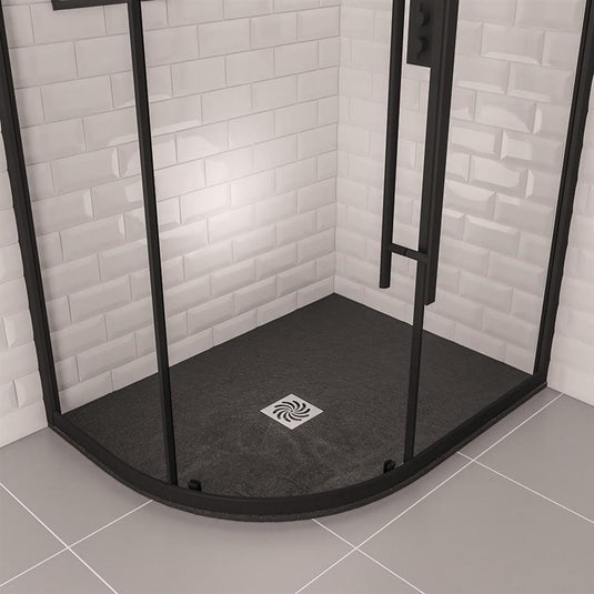 Eastbrook Crossland 1200x900mm Offset Quadrant Slate Shower Tray LH Black | 159.3064