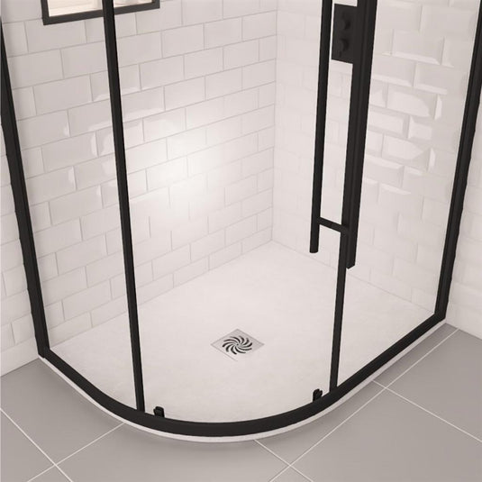 Eastbrook Crossland 1200x900mm Offset Quadrant Slate Shower Tray LH White | 159.3066