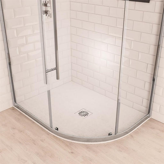 Eastbrook Crossland 1200x900mm Offset Quadrant Slate Shower Tray RH White | 159.3069
