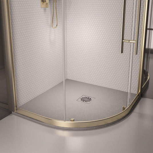 Eastbrook Crossland 800mm Quadrant Slate Shower Tray Light Grey | 159.3224