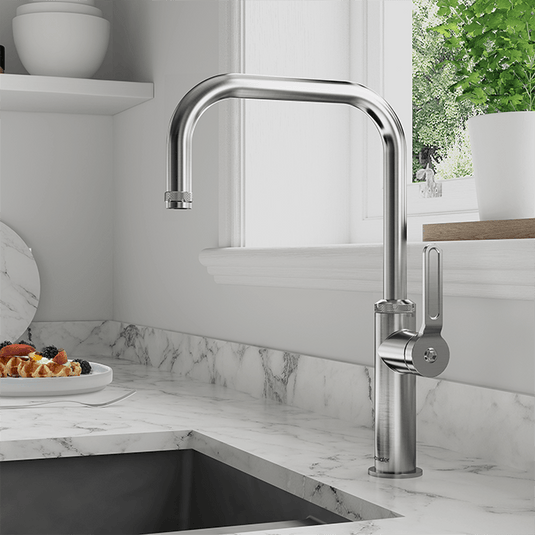 Clearwater Pioneer U Single Lever Monobloc Kitchen Sink Mixer Tap - Brushed Nickel - PIL20BN