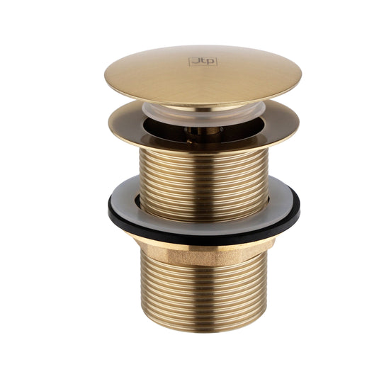 JTP Vos Click Clack Bath Waste Unslotted Suitable For Free Standing Bath Brushed Brass | 23609CCBBR